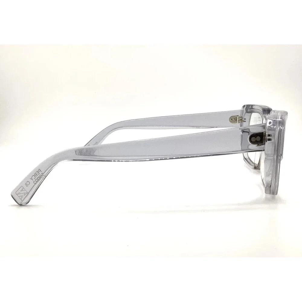Kirk & Kirk Percy C8 Eyeglass Frames Clear Grey Square Acrylic 50-22 France